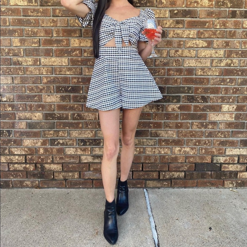 Checkered romper - MISGUIDED
